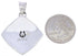 Sterling Silver Native American Design Multicolor Pendant MX21957
